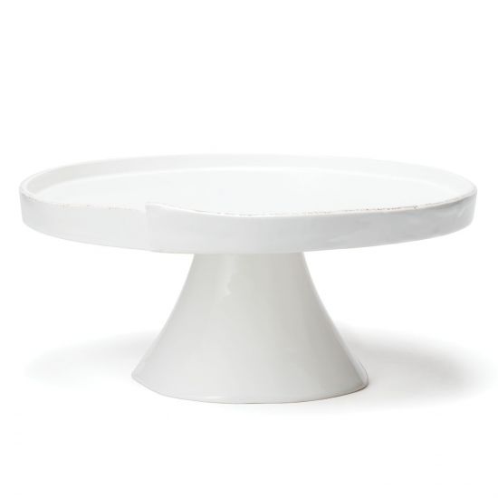 Vietri Lastra White Cake Stand