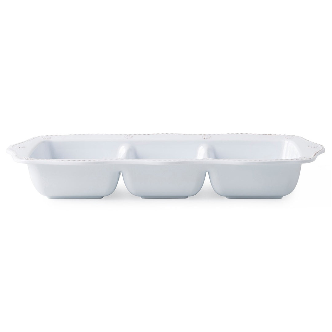 Juliska Berry & Thread Melamine Whitewash 3 Section Server