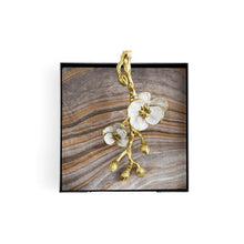 Load image into Gallery viewer, Michael Aram white and gold orchid napkin holder
