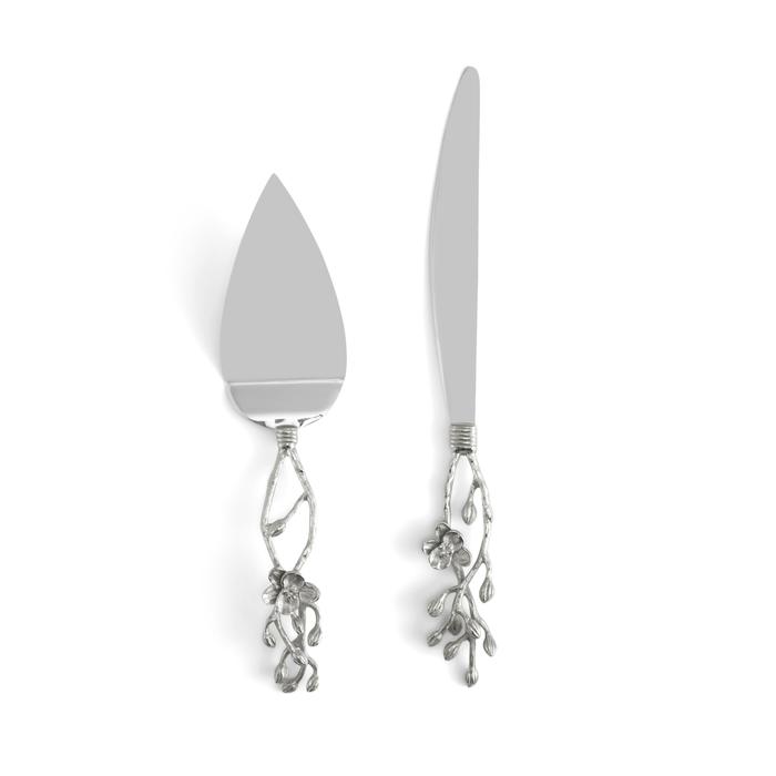 Michael Aram White Orchid Wedding Cake Knife & Server Set