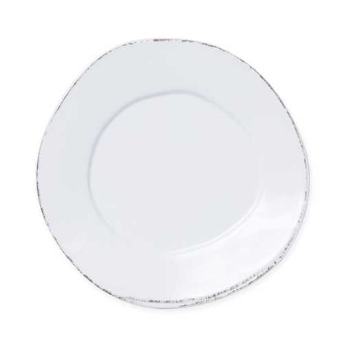 Vietri Lastra Melamine White Salad / Dessert Plate