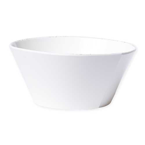 Vietri Lastra Melamine White Large Stacking Serving Bowl