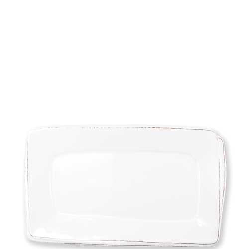 Vietri Lastra Melamine White Rectangular Platter