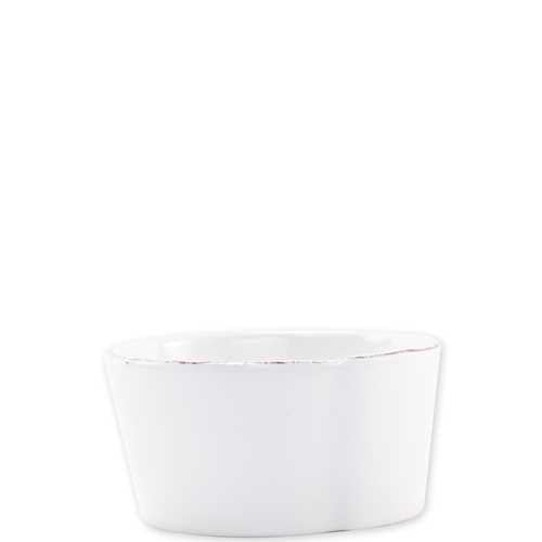 Vietri Lastra Melamine White Condiment Bowl