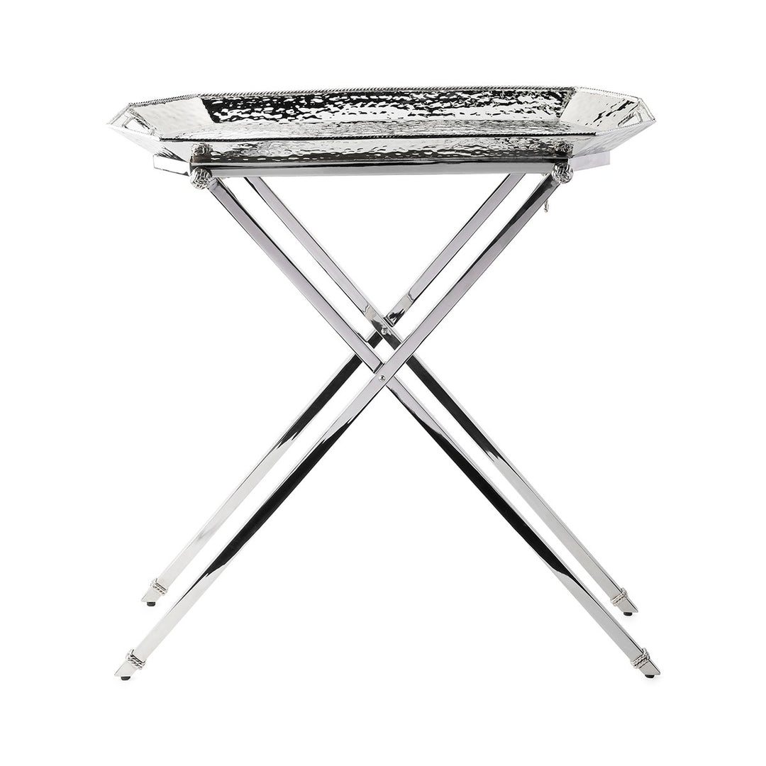 Juliska Graham Hammered Metal Bar Tray & Stand