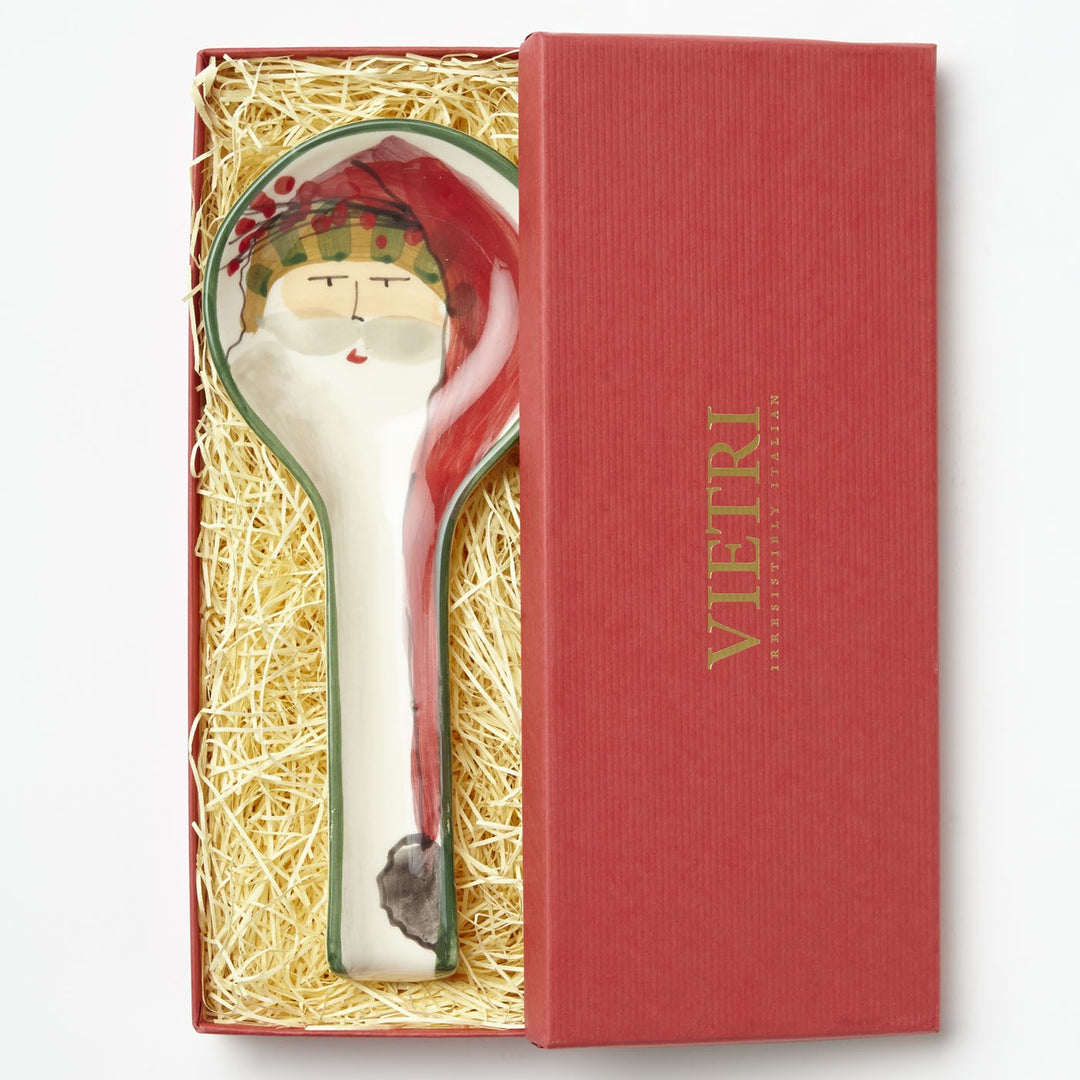 Vietri Old St. Nick Spoon Rest in Gift Box