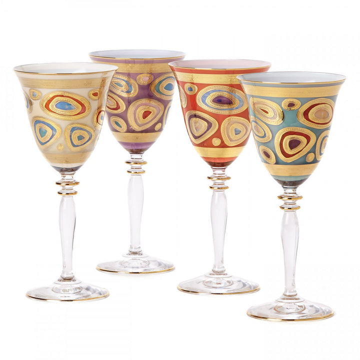 Vietri Regalia Aqua Wine Glass