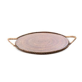 Calaisio Round Serving Tray w/ Glass Bottom