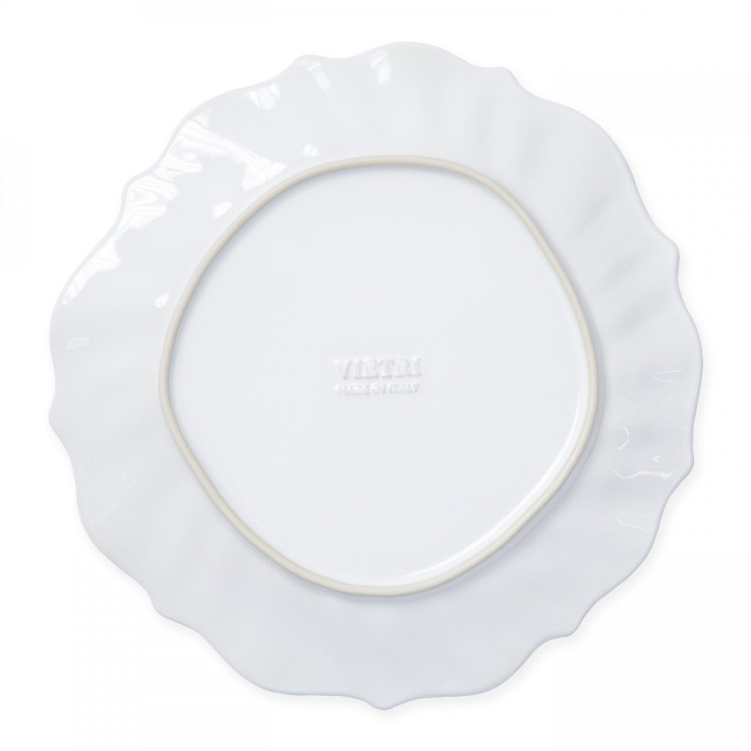 Vietri Incanto Stone White Ruffle Dinner