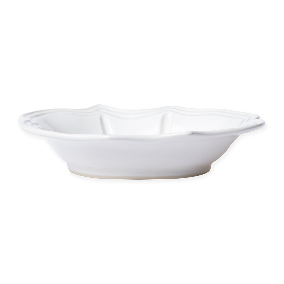 Vietri Incanto Stone White Baroque Pasta Bowl