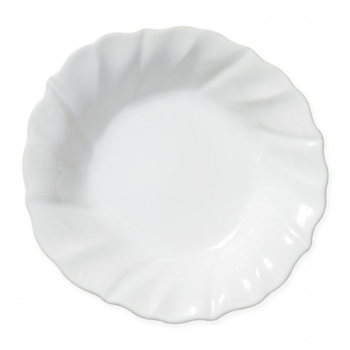 Vietri Incanto Stone White Ruffle Pasta Bowl