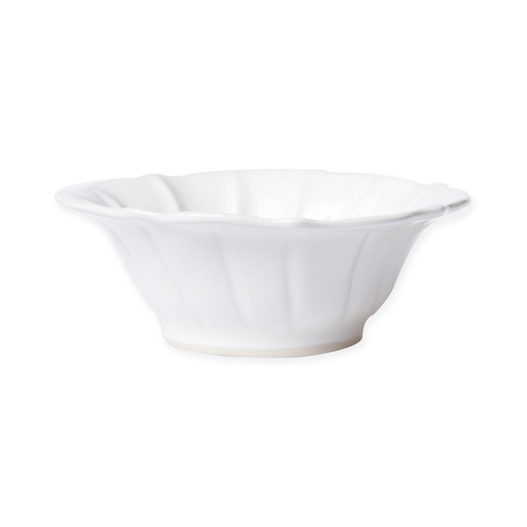 Vietri Incanto Stone White Ruffle Cereal Bowl