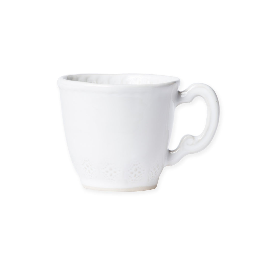 Vietri Incanto Stone White Lace Mug