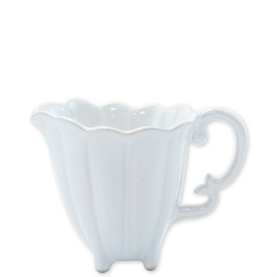 Vietri Incanto Stone White Scallop Creamer