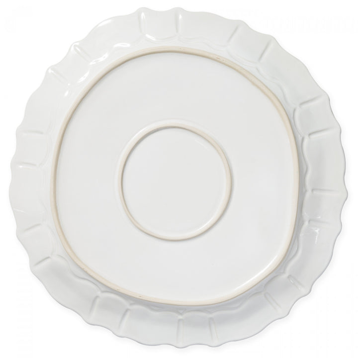 Vietri Incanto Stone White Baroque Round Platter