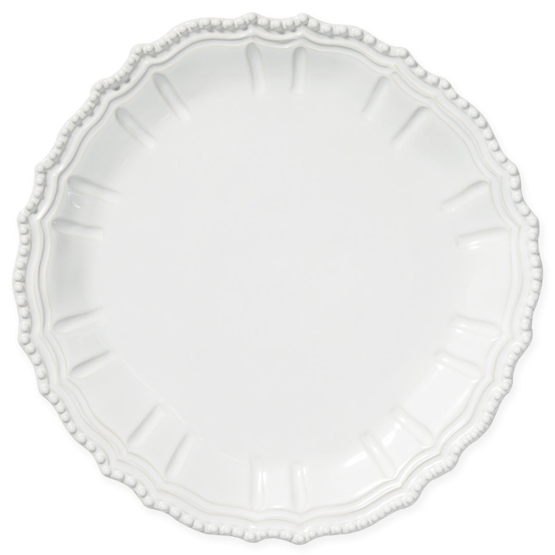 Vietri Incanto Stone White Baroque Round Platter