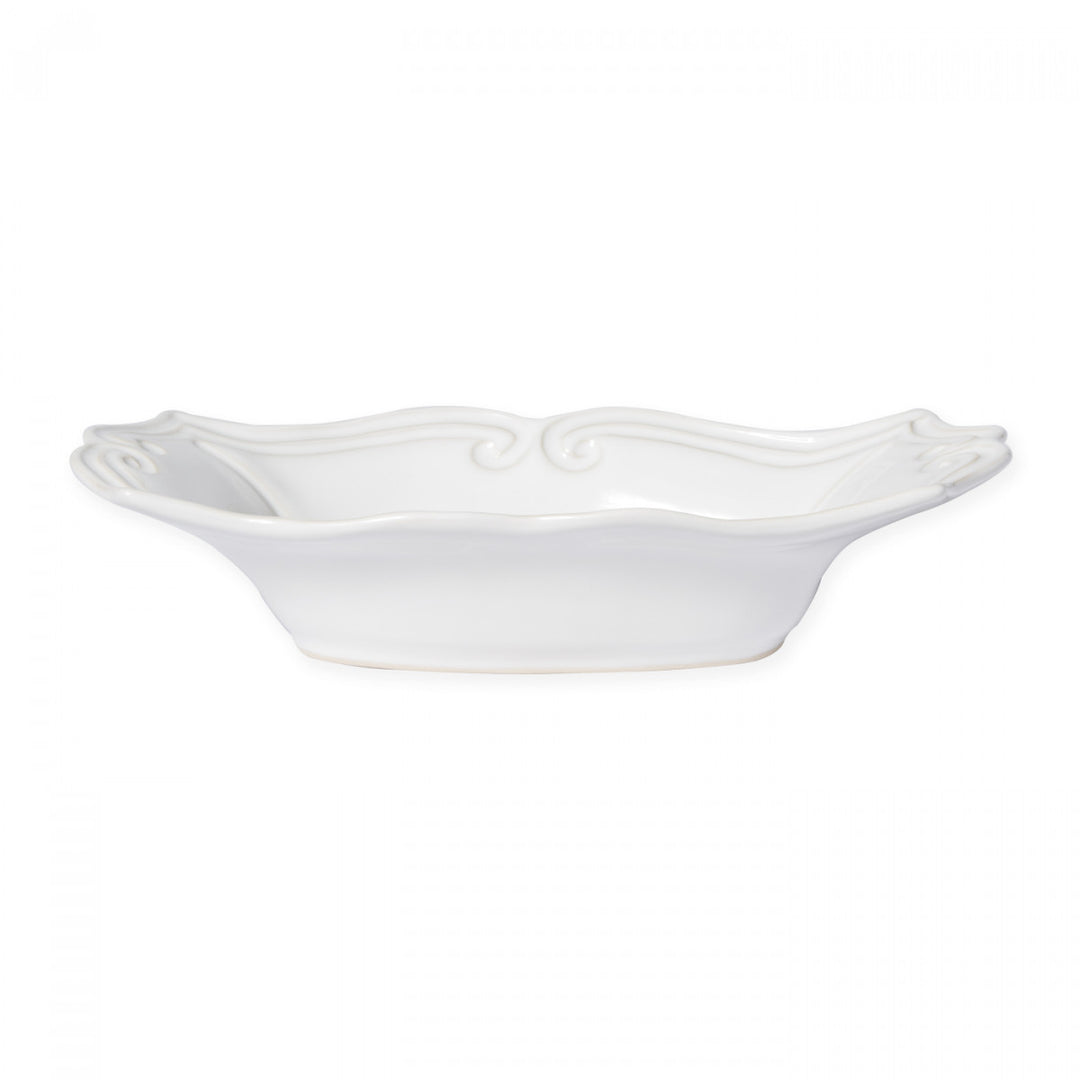 Vietri Incanto Stone White Baroque Au Gratin, Medium