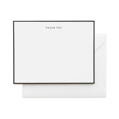Sugar Paper Black Simple Thank You Cards