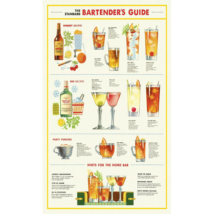 Bartender's Guide Tea Towel