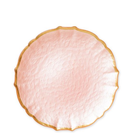 Vietri Baroque Glass Pink Salad Plate