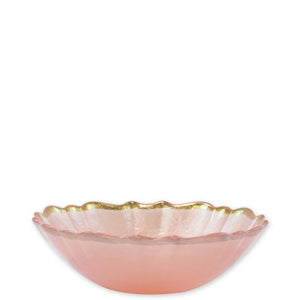 Vietri Baroque Glass Pink Bowl, Small