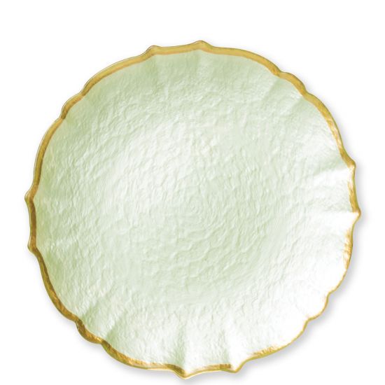 Vietri Baroque Glass Pistachio Charger